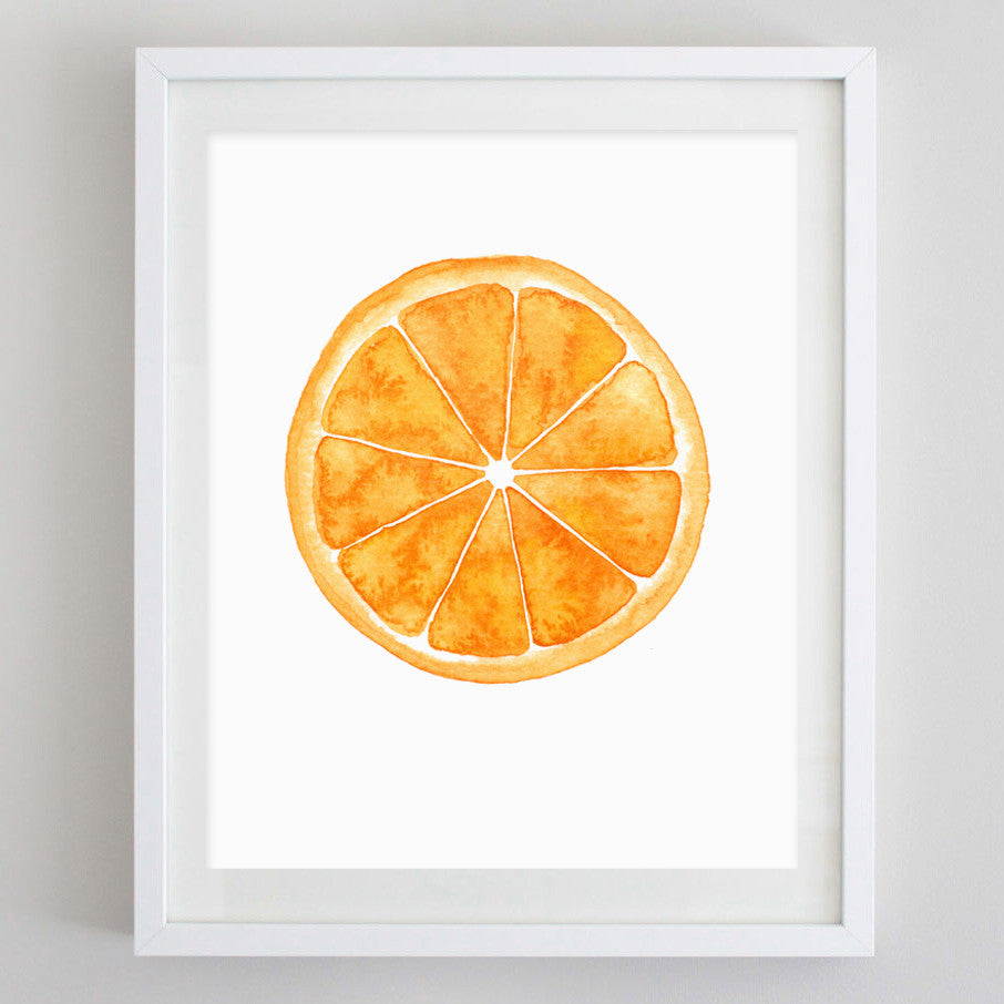 Orange Watercolor Print