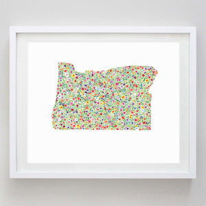 art print - oregon floral watercolor print - carly rae studio