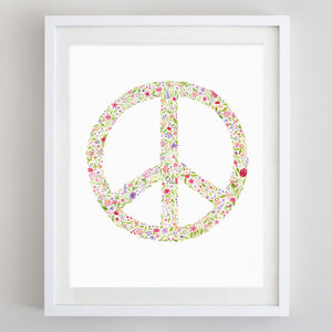 art print - peace watercolor print - carly rae studio