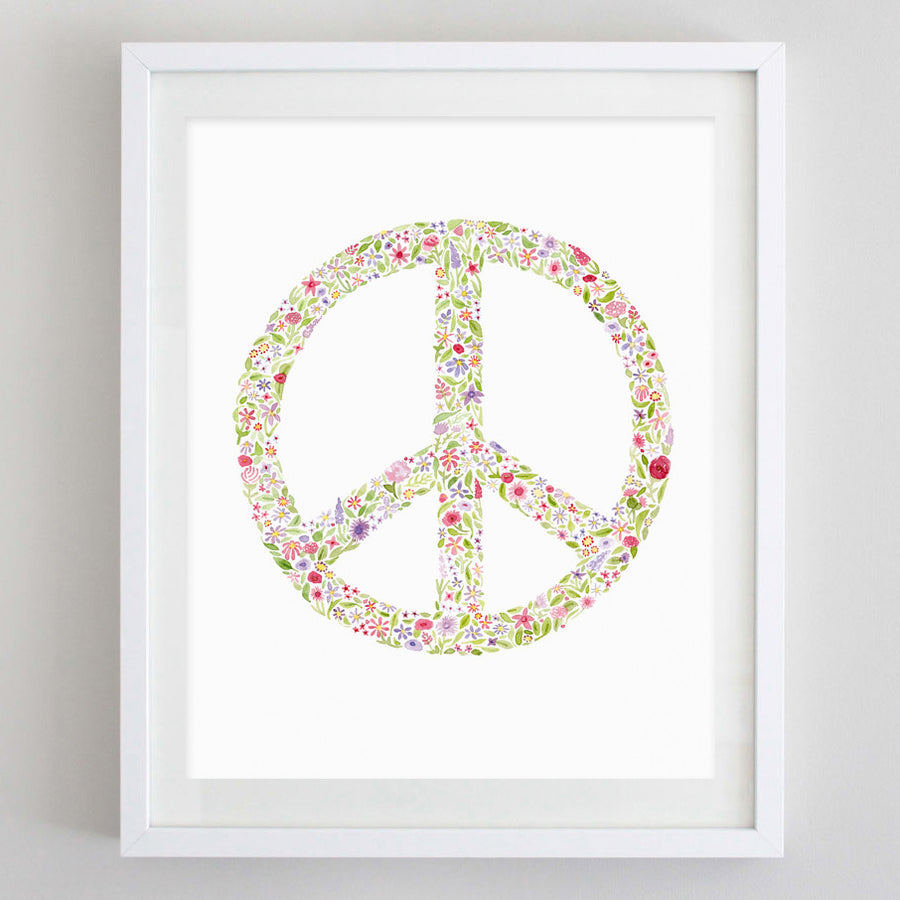 art print - peace watercolor print - carly rae studio