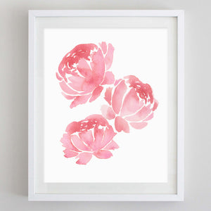 Peony Watercolor Print