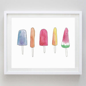art print - popsicles watercolor print - carly rae studio