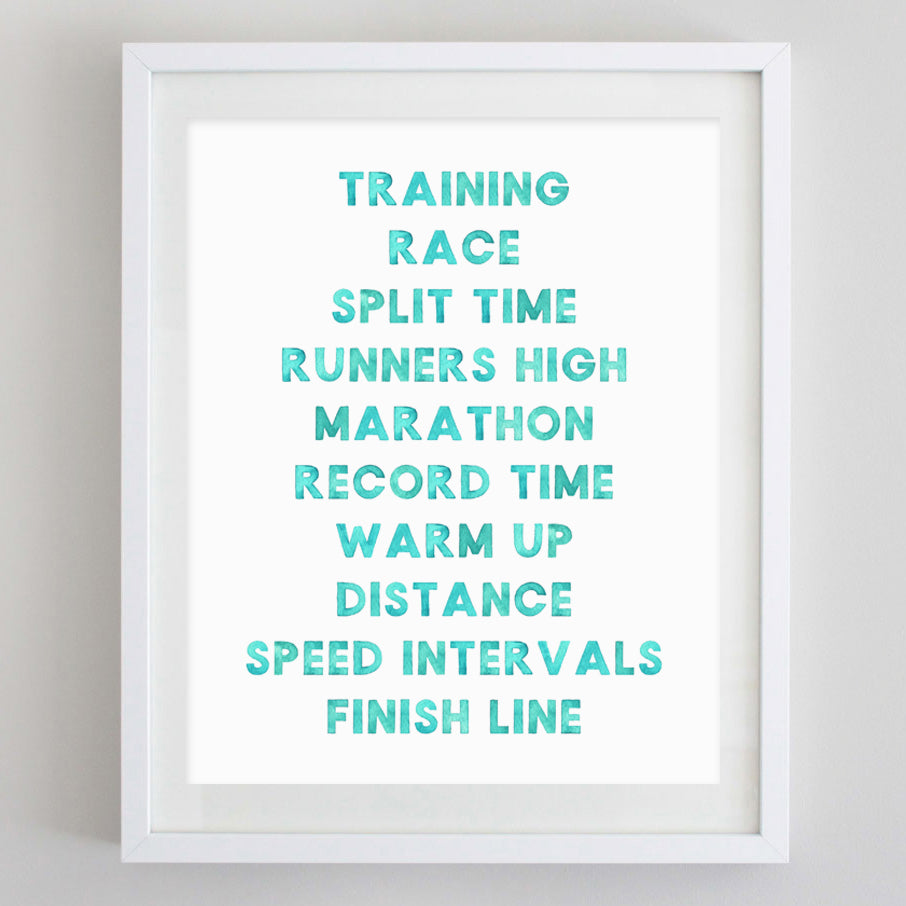 Running Watercolor Print