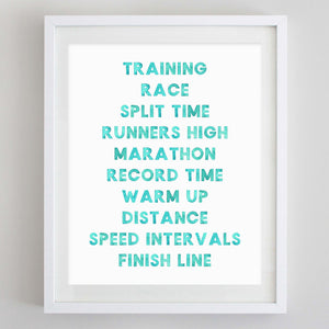 Running Watercolor Print