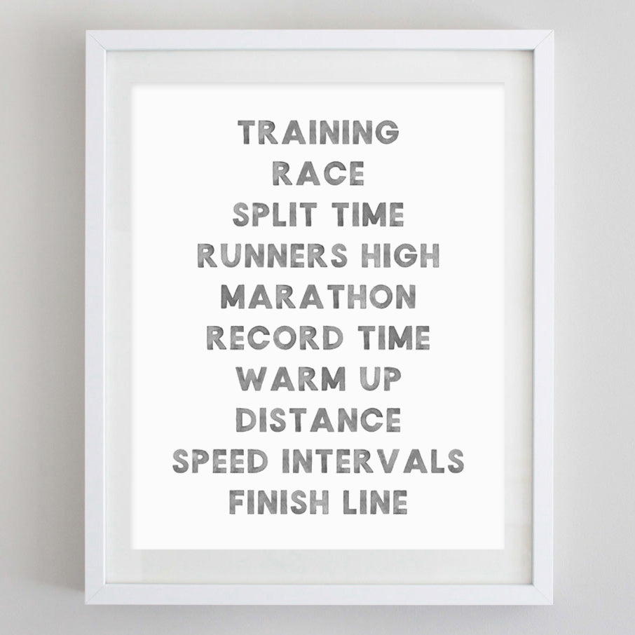 Running Watercolor Print