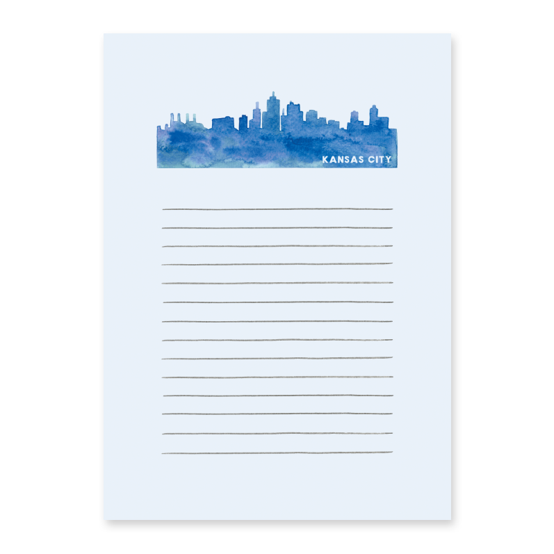 Kansas City Skyline Notepad