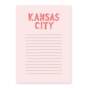 Kansas City Red Notepad