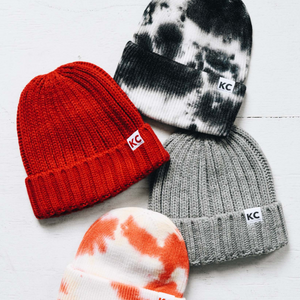 KC Watercolor Tie Dye Beanie - Grey