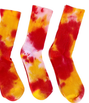 Tie Dye Socks - KC Red & Gold