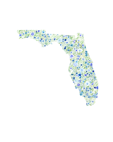 ANY State Floral Watercolor Print (Montana-Wyoming)