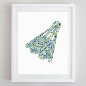 art print - shuttlecock floral watercolor print - carly rae studio