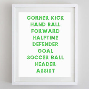 Soccer Watercolor Print