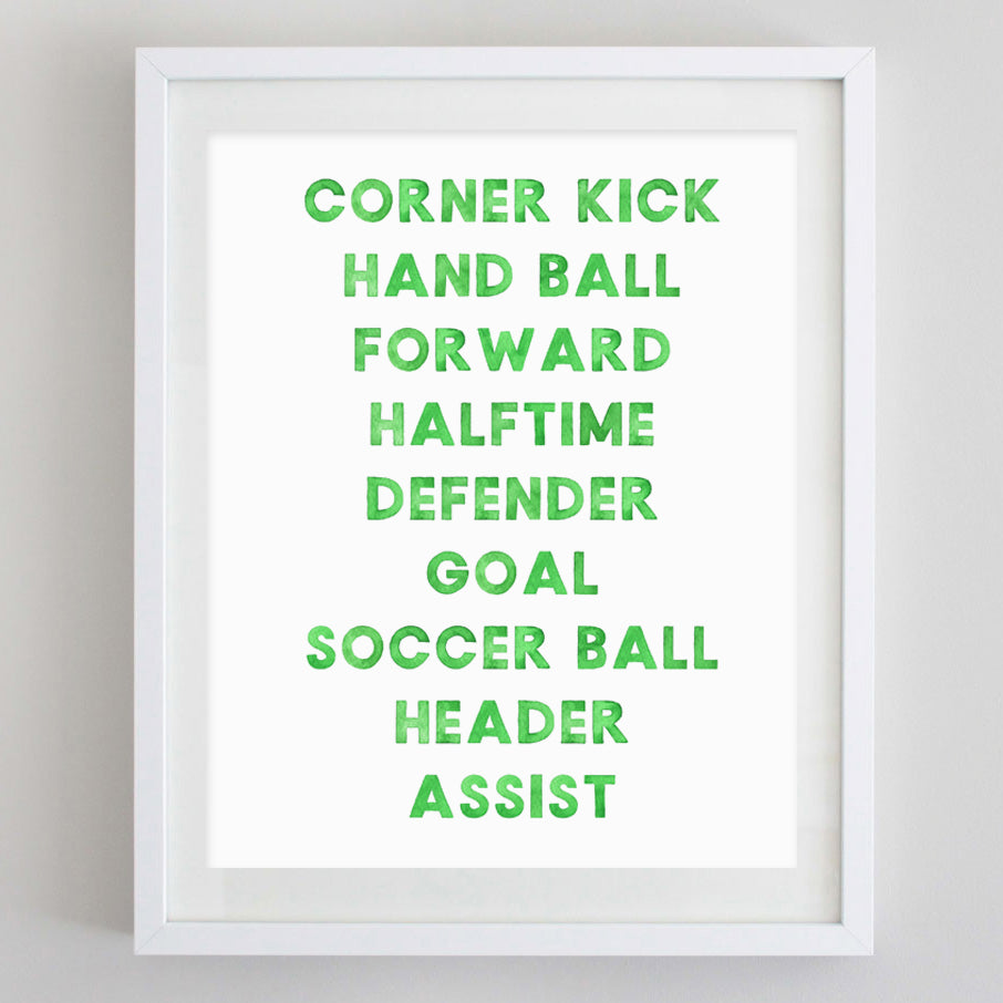 Soccer Watercolor Print