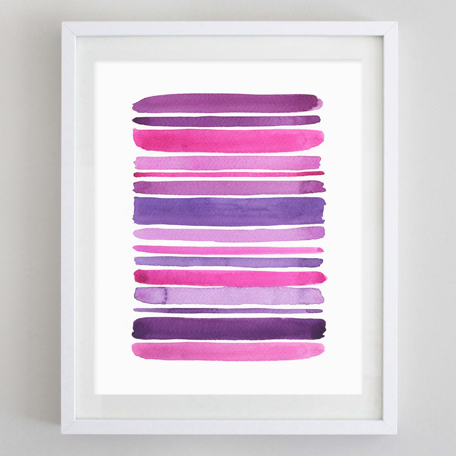 Stripes Watercolor Print