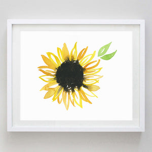 Sunflower Watercolor Print