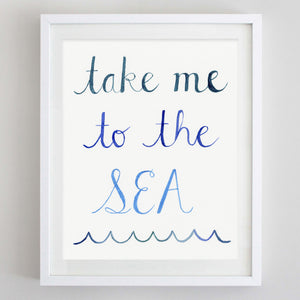 art print - take me to the see watercolor print - carly rae studio