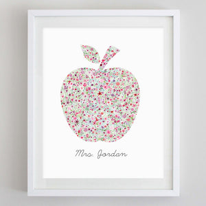 Custom Teacher Floral Watercolor Print