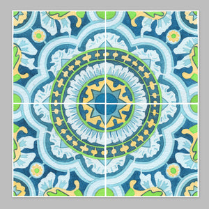 Tile #2 Pattern Watercolor Print