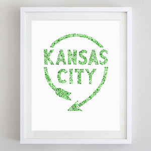 KC Western Auto Sign Watercolor Print