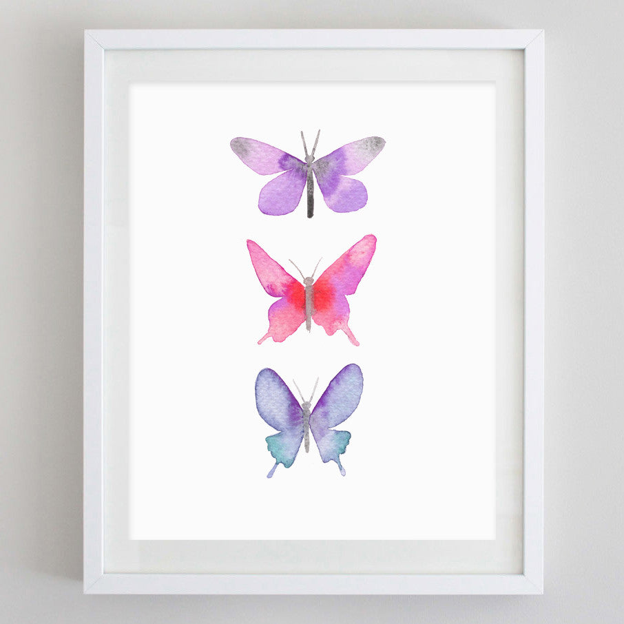 Butterflies Watercolor Print