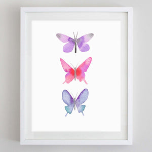 Butterflies 2 Watercolor Print