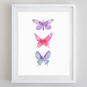 Butterflies 3 Watercolor Print