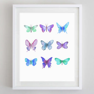Butterflies 2 Watercolor Print
