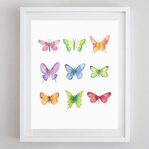 Butterflies 3 Watercolor Print