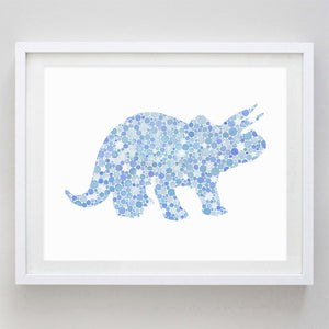 Dinosaur Stegosaurus Watercolor Print