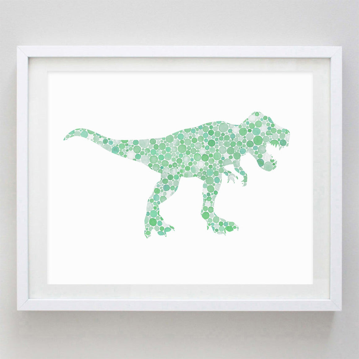 Dinosaur T-Rex Watercolor Print