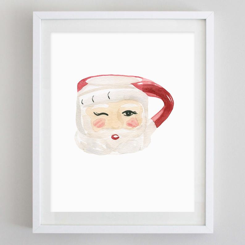 Winking Santa Mug