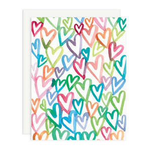 Hearts Colorful Greeting Card