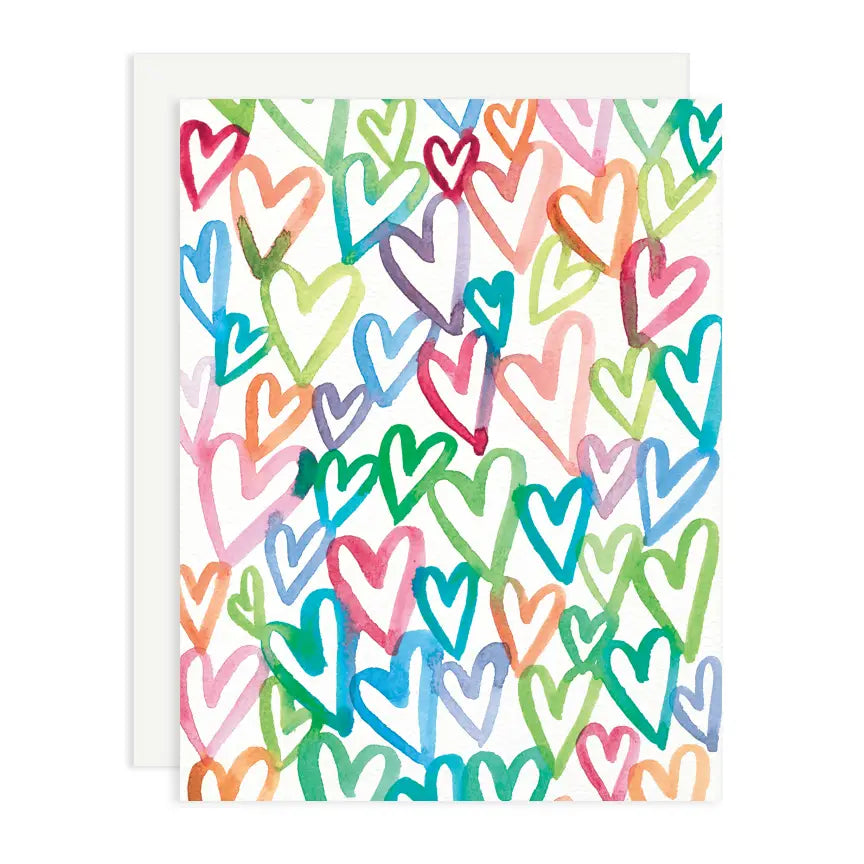 Hearts Colorful Greeting Card