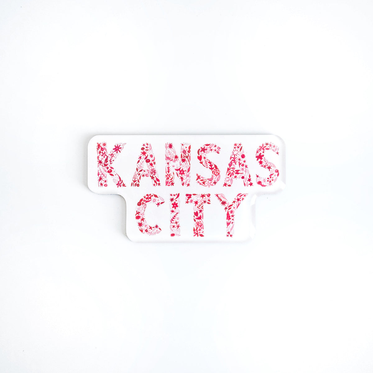 Kansas City Floral Red Watercolor Magnet