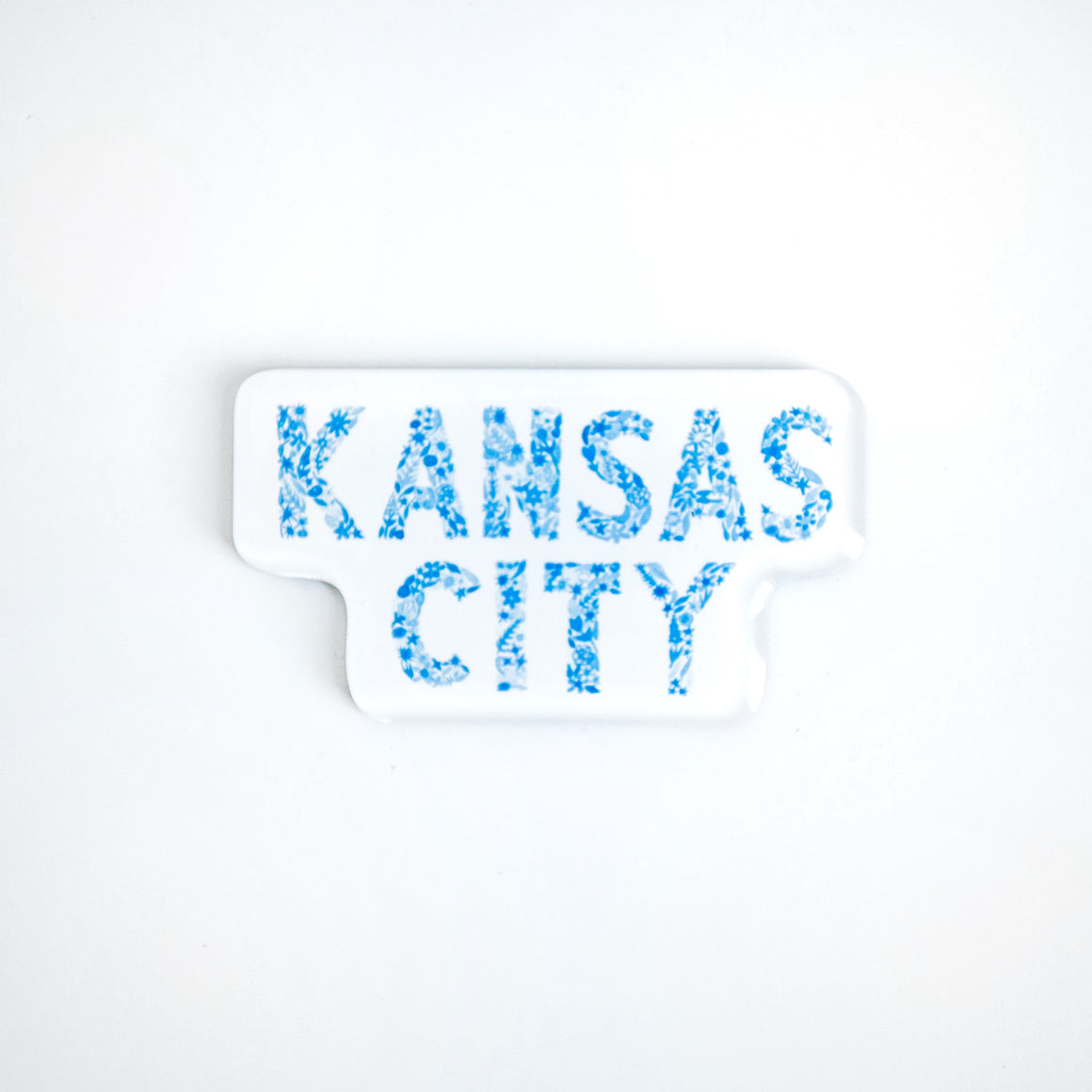 Kansas City Floral Blue Watercolor Magnet