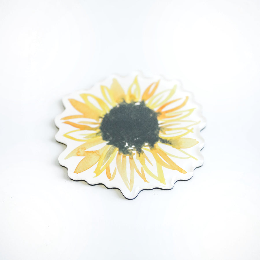 Sunflower Watercolor Magnet