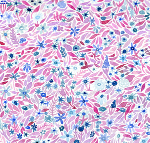 Fleur De Lis Floral Watercolor Art Print - Kappa Kappa Gamma